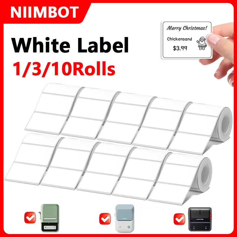 Commercial Printing Inc - Niimbot 1/3/10 Gulungan Label Termal Putih