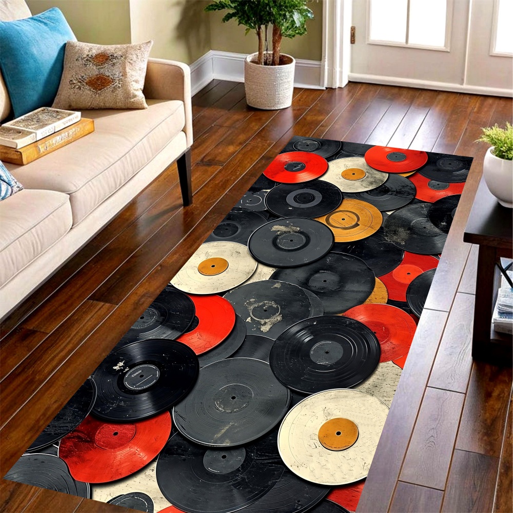 Commercial Vinyl Printing Machine - Karpet Vinyl Vintage Motif Piringan Hitam,