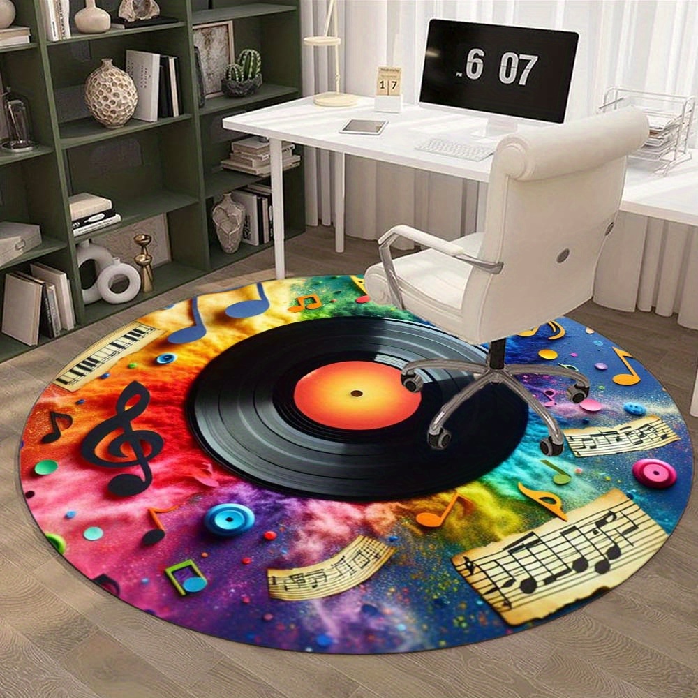 Karpet Bulat Motif Nada Musik  - Commercial Vinyl Printing Machine ulasan dan harga