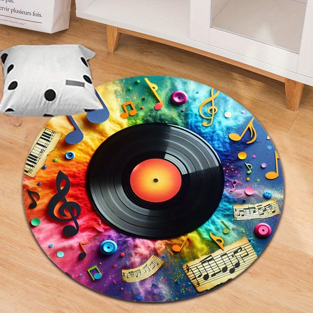 Karpet Bulat Motif Nada Musik  - Commercial Vinyl Printing Machine ulasan dan harga