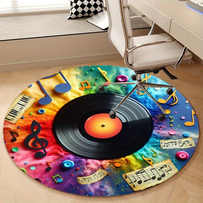 Karpet Bulat Motif Nada Musik  - Commercial Vinyl Printing Machine ulasan dan harga
